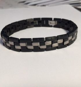 Titanium Black & Brushed Checkered Bracelet