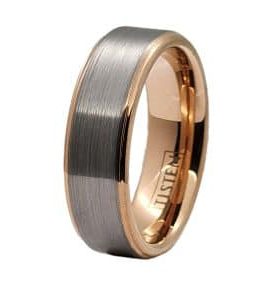 Tisten Rose Gold Band with Outter Brushed Tisten Outlay