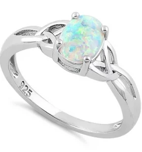 Sterling White Opal Ring