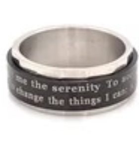 Polished Serenity Prayer Ring