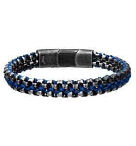 INOX Gunmetal and Blue Paracord Bracelet