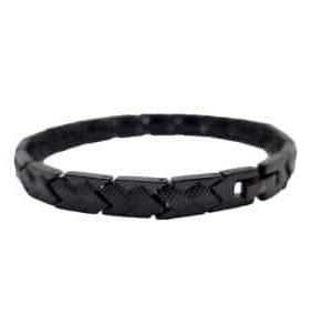 Black Thin Woven Titanium Bracelet