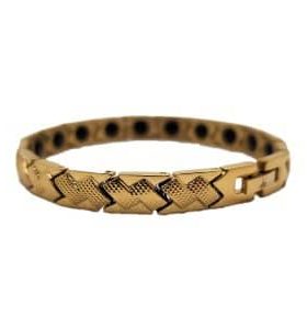 Gold Thin Woven Titanium Bracelet