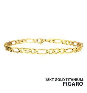 Gold Titanium Figaro Anklet